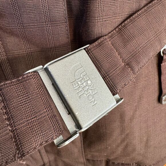 SALE! Brown The North Face Down Hyvent Belted Coat Size M EUC - Picture 5 of 9